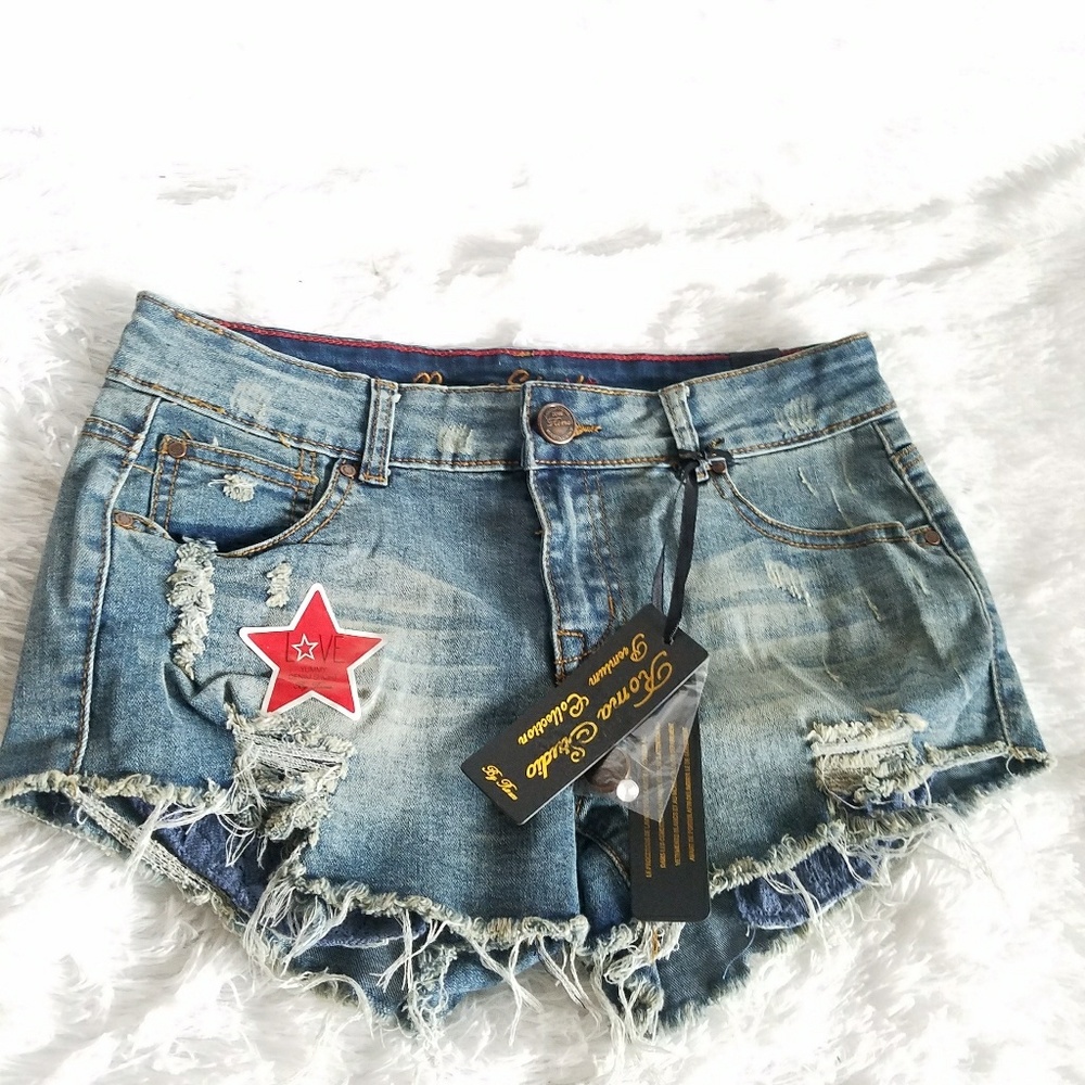 Short denim shorts